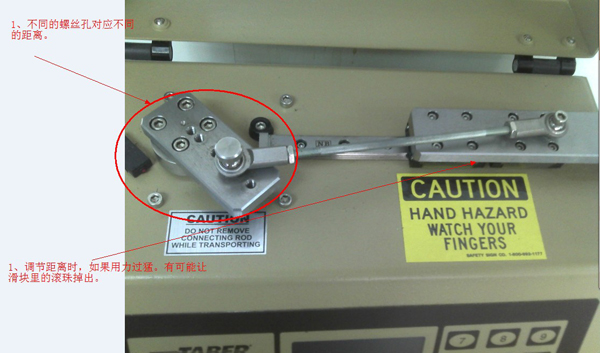 Taber 5750線性磨耗儀掉珠圖解